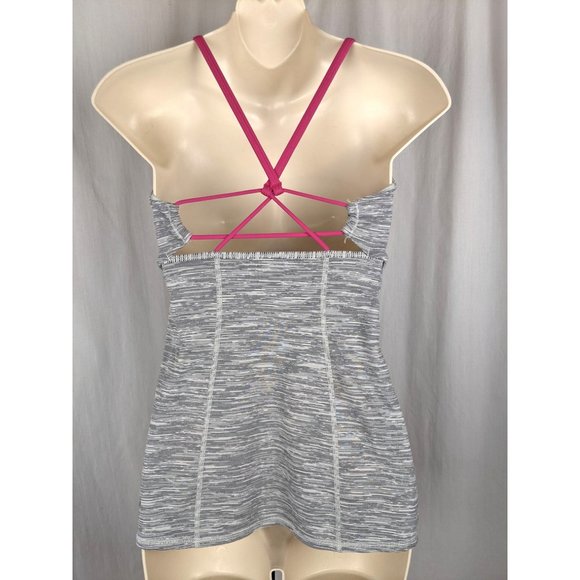 LULULEMON Gray Pink Tank Top S 4 halter strappy - Picture 2 of 4